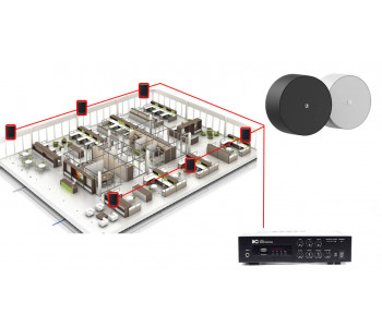 Акустическая система для офиса 6 настенных колонки AUDAC NELO706